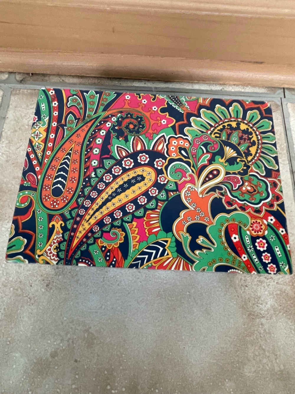 Vera Bradley hard side lacquer jewelry box Venetian Paisley pattern retired